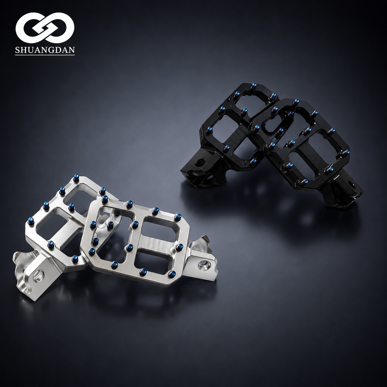 Surron LBX wide foot pegs (titanium studs)