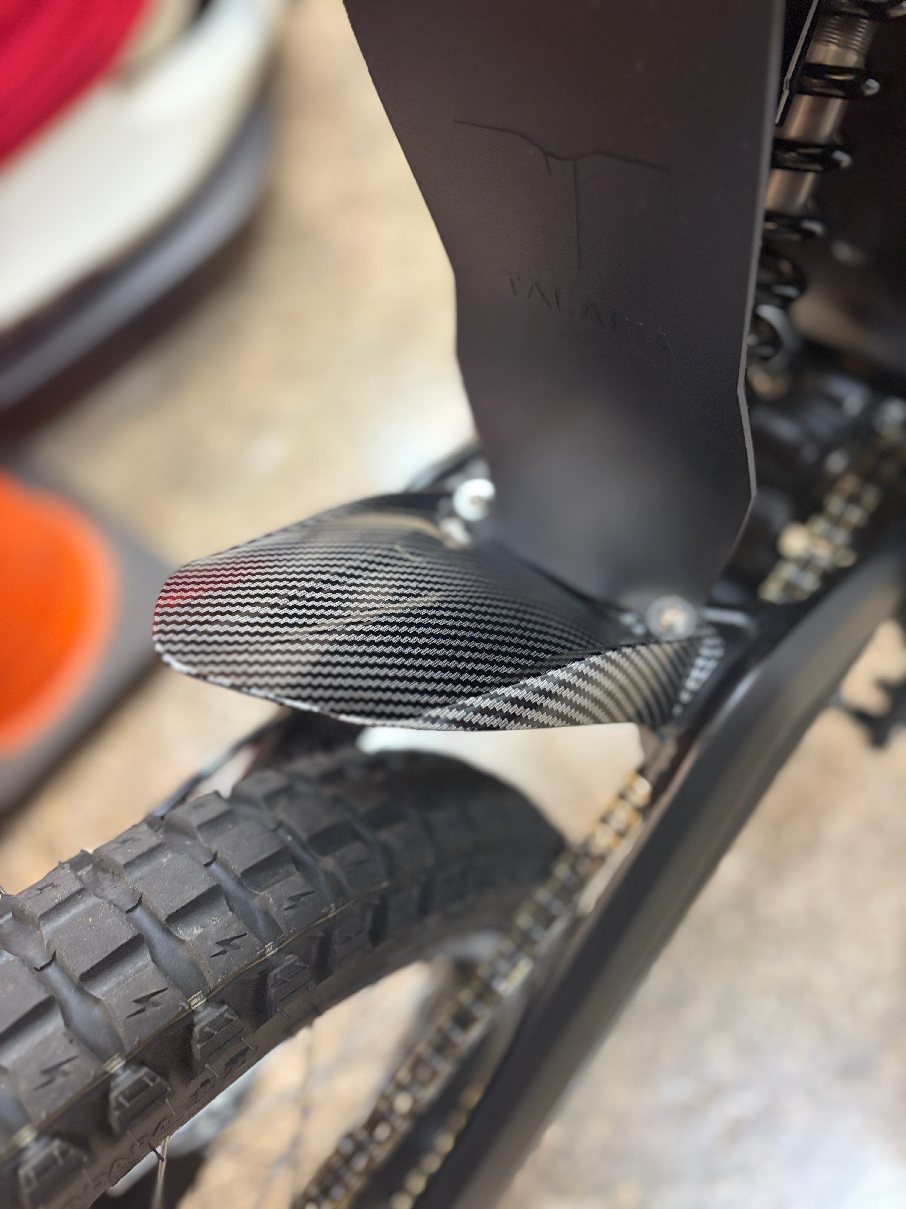 Talaria carbon fiber mud guard